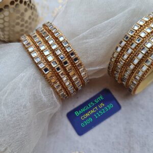 pack of 4 sheesha kundan bangles - Image 2